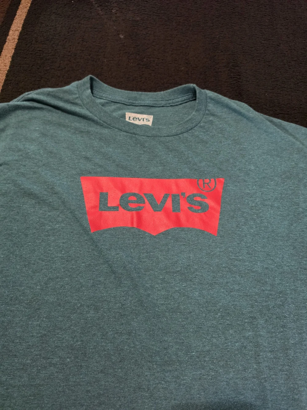 Levi's Teal Short Sleeve Tee with Red Logo